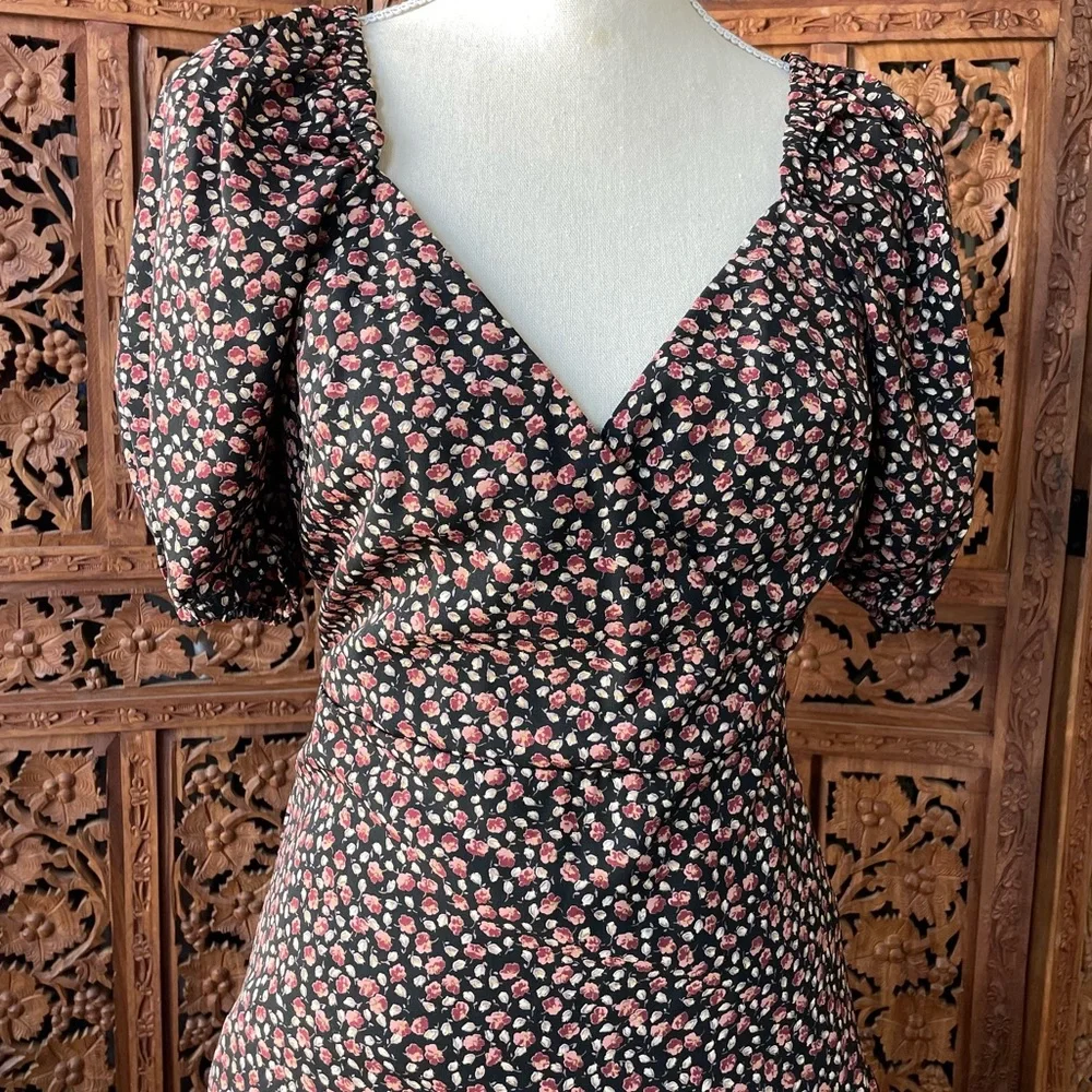 RESET Floral Ditsy Puff-Sleeve Mini Dress - Picture 9 of 10